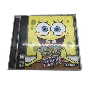 SpongeBob SquarePants Operation Krabby Patty PC CD-ROM Game 2001 THQ Jewel Case